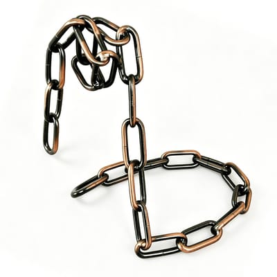 Support Flottant pour Bouteille de Vin Créatif Stable Forte Capacité de Charge Chaîne Métallique Porte-Bouteilles pour Décoration de Table Bronze bronze
