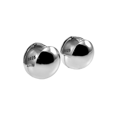 ∅13mm Oorbellen Dames - Gepolijst S925 Sterling Zilver - Bol Oorringen - Ronde Oorbellen