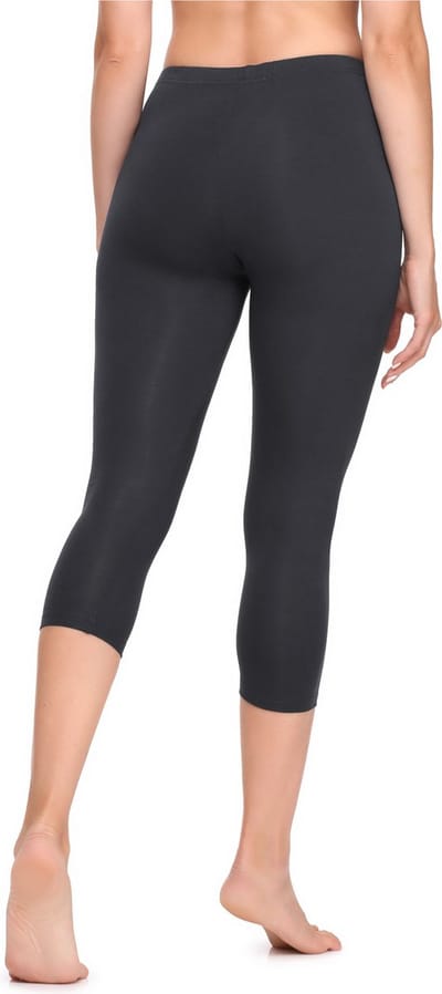 Ladeheid LA-LA40-202-LE Dames 3/4 Leggings - Sport - Vrijetijdsbroek - Capri - Viscose - Sporbroek - Yogabroek - Grafiet - 38