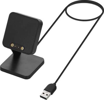kwmobile USB-oplaadstandaard geschikt voor Haylou RT2 LS10 / Solar LS05 / RT LS05S - Oplader voor smartwatch - In zwart