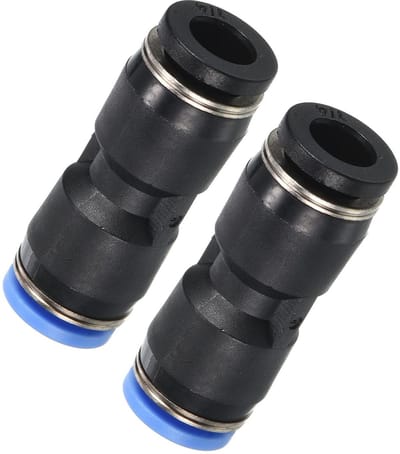 Dailygoods- Fittingen Push-to-Connect - 1/4" naar 6mm - 2 Stuks - Pneumatische Luchtslang - Snelle Installatie - Schokbestendig Materiaal - Snelkoppeling