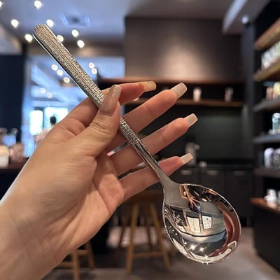 316 roestvrij staal verdikte lepel creatieve 21,2 cm el potlepel soeplepel essentieel gereedschap voor thuiskeuken 21.2cm