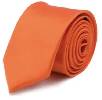 CHPN - Stropdas - Oranje kleurige stropdas - Smalle stropdas - Tie - Orange tie - Polyester - Universeel - Accessoire - Oranje das - Chique stropdas