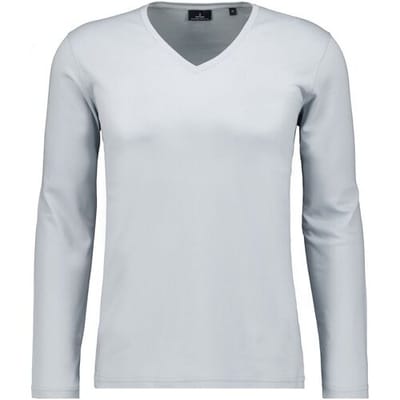 Ragman T-Shirt V-Neck Pima Cotton Luxury Longsleeve Light Silver / male