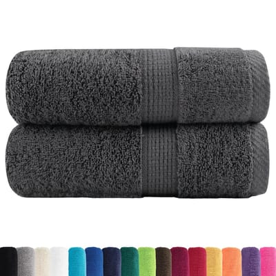 vidaXL - Premium - washandjes - SOLUND - 2 - stuks - antraciet - 30x30 - cm - 600 - g/m²