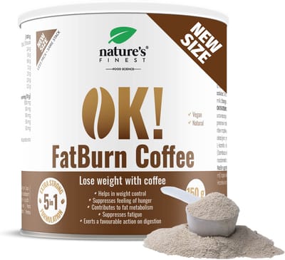 Nature's Finest OK!FatBurn Koffie – Functionele Koffie met L-carnitine, Guarana en Vlierbes - 150 g