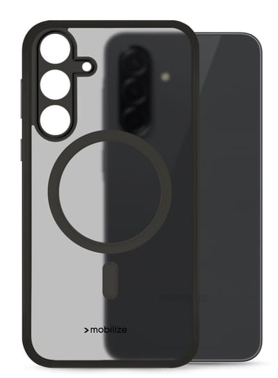 Mobilize Hoesje geschikt voor Samsung Galaxy A57 MagSafe Telefoonhoesje Hardcase | Mobilize Hybrid Backcover Shockproof | Geschikt voor MagSafe | Geschikt voor Draadloos Opladen met Magnetische Ring | Geschikt voor MagSafe Case - Zwart