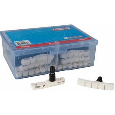 Elvedes Witte V-brake remblokken - Clean White Compound - 25 paar - Krachtige remprestaties - Geen residu