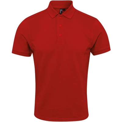 Premier Heren Coolchecker Plus Pique Polo Met CoolPlus (Rood)