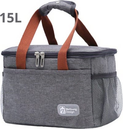 Bovista Koelbox - Koeltas - Frigobox - Autokoelbox - Lichtgewicht - Coolbox - Wielen - Draagbaar - Grijs 15 Liter