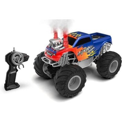 Revolt RC Monstertruck - Grote Afstandsbestuurbare Inferno Cruiser Pick-Up Truck - Syma Auto - USB-Oplaadbaar - Met Realistisch Geluid en Rookeffect en Vlammen