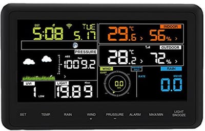 Draadloos WiFi weerstation met externe sensoren en app connectiviteit