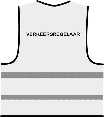 Verkeersregelaar hesje wit