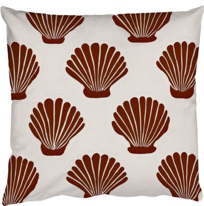 Sierkussens - Kussentjes Woonkamer - 50x50 cm - Schelpen - Bruin - Patroon