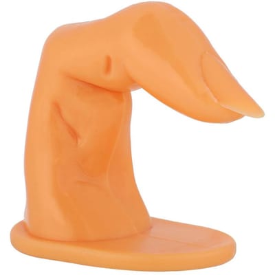 1PC Modèle de Doigts en Plastique Faux pour Pratiquer le Nail Art Faux Ongles Outil d'Affichage Acrylique Gel UV Manic orange