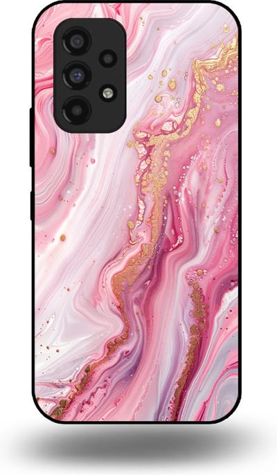 Smartphonica Telefoonhoesje geschikt voor Samsung Galaxy A53 5G met marmer opdruk - TPU backcover case marble design - Roze geschikt voor Samsung Galaxy A53 5G
