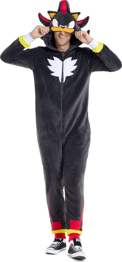 OppoSuits Shadow Onesie - Unisex - Huispak - Jumpsuit - Carnavalskleding - SEGA - Zwart - Maat XXL
