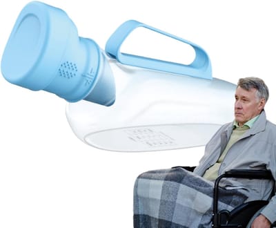Urinefles Heren - Draagbaar Urinoir - Hygiënisch Gebruik - Anti-mors Deksel - 1200 ml Capaciteit - Transparant
