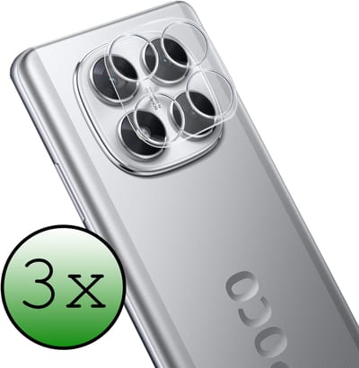 Camera Lens Protector - 3 Stuks Geschikt voor Xiaomi Poco X7 - Camera Screenprotector Beschermglas - Gehard Glas - Tempered Glass - Screen Protector