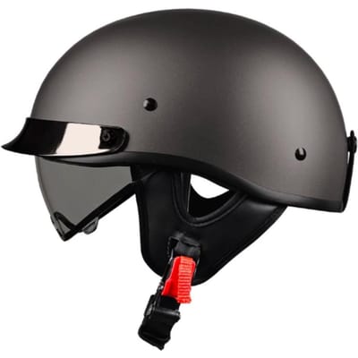 Hoge Kwaliteit Slim Fit Halfhelm voor Jongeren Maten Beschikbaar Coole Graphics DOT Gecertificeerde Bescherming Grote Hoofdomtrekken L gray