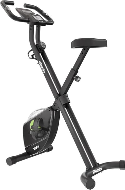 Hometrainer Ergometer - Fitness Fiets - Thuis Trainen - Inklapbaar Met Wielen - 150 kg Belasting - Zwart