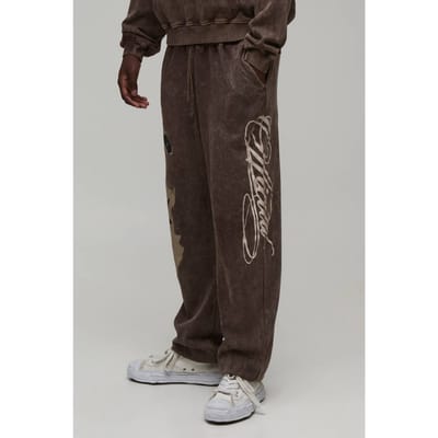 Rechte Pasvorm Schorpioen Omgeslagen Jogger | Brown | Size XS