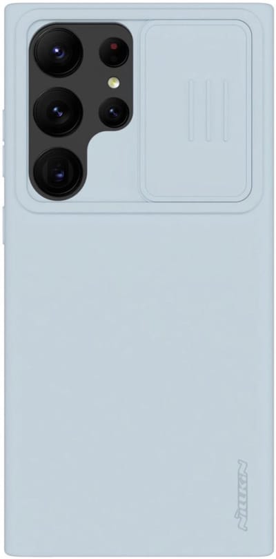 Telefoonhoesje geschikt voor Samsung Galaxy S23 Ultra - Nillkin CamShield Silconen case - Grijs
