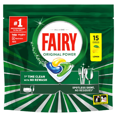 Fairy Original Power All in One Lemon Vaatwascapsules - 15 stuks