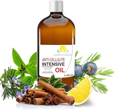 Dailygoods- Anti-Cellulitis Olie 250ml - 100% Natuurlijk - Veganistisch - Essentiële Oliën - Eliminatie van Toxines - Schokbestendig Effect - Cellulitisolie