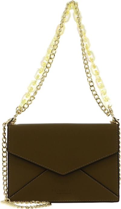 SEIDENFELT MANUFAKTUR Schoudertas Avondtas Kira Crossbodybag Leaf / Gold Groene