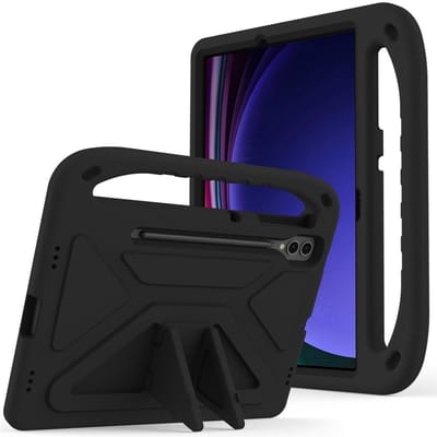 Coverup Tablethoes geschikt voor Samsung Galaxy Tab S9 Plus Hoesje - ShockProof Kids Case - Zwart