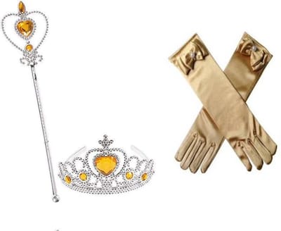 Het Betere Merk - Prinsessen Verkleedkleding - Tiara - Toverstaf Meisje - Kroon