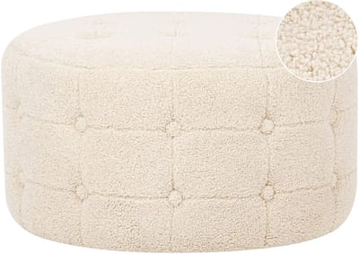 TAMPA - Poef - Beige - Bouclé