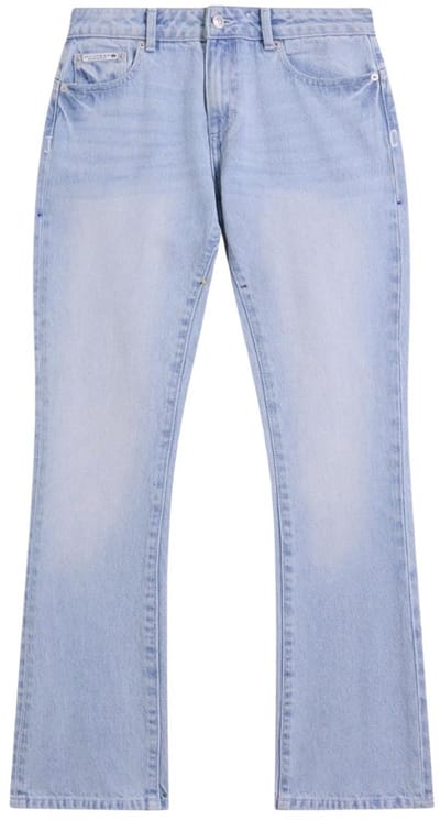 Juicy Couture Juicy Couture Stretch Denim Mid Rise Bootcut Jeans met hondenlogo op de achterzak - Maat W32