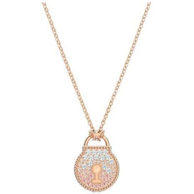 Swarovski Togetherness Lock Ketting Damesketting Roségoud Roze 5578393 Box (Random Color) white