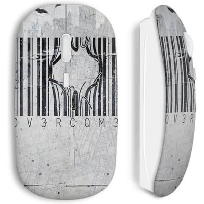 Souris Sans Fil - Street Art - Gris - Clé USB WiFi - Compatible Mac et PC - Sans fil