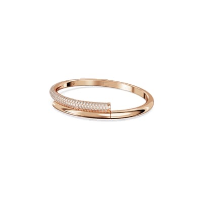 Swarovski 'Dextera' Dames Gouden Geplateerde Metalen Armband - Roze 5692267