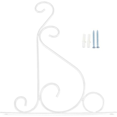 IJzeren Plantenhanger Wandhanger Beugel Bloemenhaak voor Huis Tuin Decoratie 25*21cm(Wit) wit