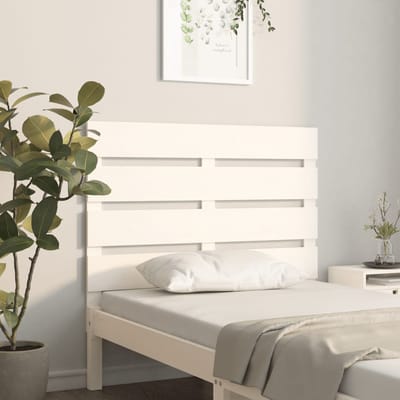 vidaXL - Hoofdbord - 75x3x80 - cm - massief - grenenhout - wit