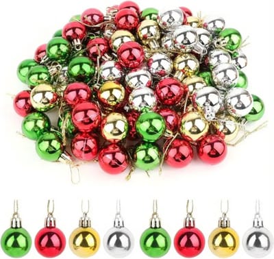 Livano Kerstballen - Kerstversiering - Plastic - Kleurenmix - Kerstballenset - 60stuks