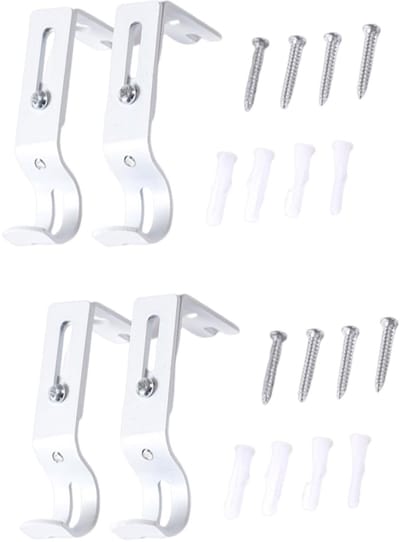 Dailygoods- Gordijnroedehouder Verstelbaar - Metalen Roede Houder - Wandhouder - Gordijn Steun - Hoogwaardig SPCC-IJzer - Roestbescherming - Gordijnsteun