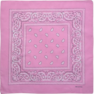 Haarsoires Haarband Bandana Zakdoek 55cm – Paisley Print – Lichtroze - Multifunctioneel Accessoire voor Haar, Festivals en Mode - One Size & Unisex