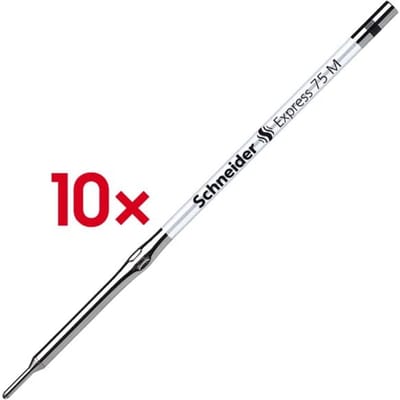 Balpenvulling schneider 75 express medium zwart | 10 stuks