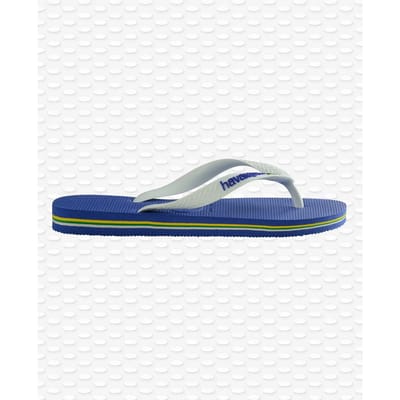 Havaianas Brasil Logo Unisex Slippers - Marine Blue - Maat 27/28
