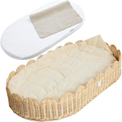 Premium babyverschoningsmand van rotan - Stijlvolle luiermand voor baby's