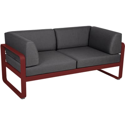 Fermob BELLEVIE club sofa 2 zits - 43 chili mat - A3 grafietgrijs