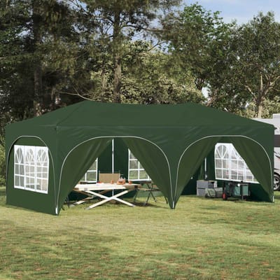 vidaXL - Pop-up - Feesttent - 575 - x - 288 - x - 245 - cm - Groen - Oxford - Stof