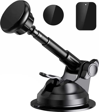 Universele Autohouder Telefoon - Sterke Zuignap - Magnetisch incl. 2x Magneet plaatjes - Geschikt voor Dashboard - Voorruit - Raam - Bureau - Auto Accessoires - Telefoonhouders Auto Magnetisch - GSM Houder Auto - Smartphonehouder
