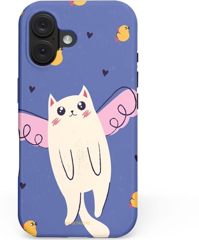Casetastic hoesje geschikt voor Apple iPhone 16 - MagSafe - Dubbellaagse bescherming - Kuikendief - Fashion Case - Lavendel Crème