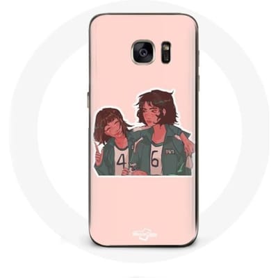Coque - Samsung - Galaxy S7 - Souple - Rose - Squid Game